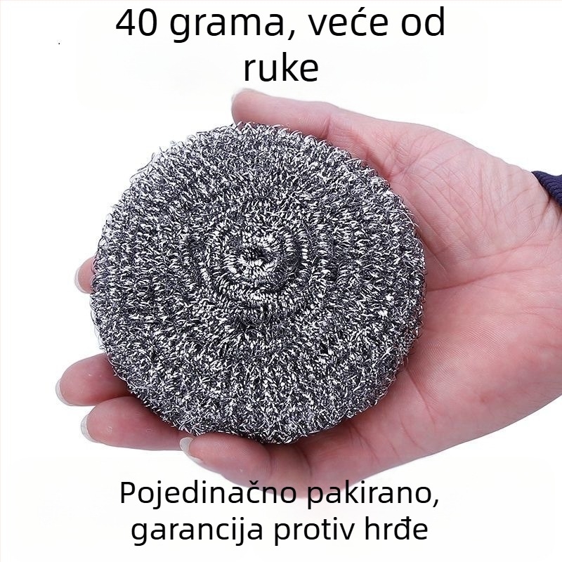 Nerđajuće čelične kuglice za čišćenje, ekstra velike, set od 40 komada