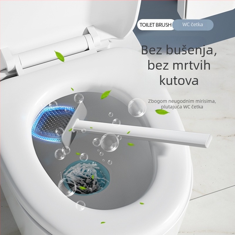 Silikonska četka za WC s kuglicom od čelične vate za temeljito čišćenje, četka za uske pukotine u kupaonici