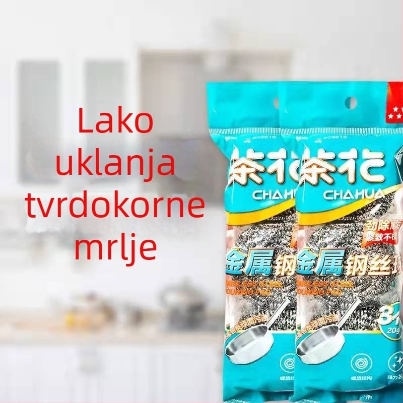 Camellia Nehrđajuće čelične žične kuglice za čišćenje, kuhinja, set od 3 komada (B4301P)