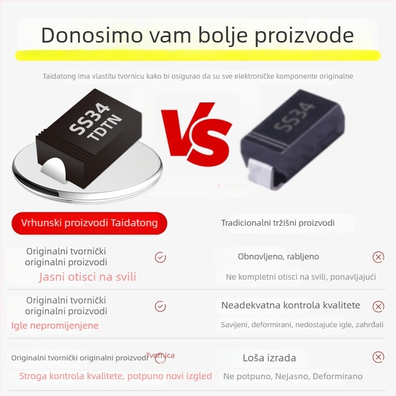 ABS10 Ispravljački most, 1A, 1000V, 46 mil veliki čip, SOP-4 ABS paket