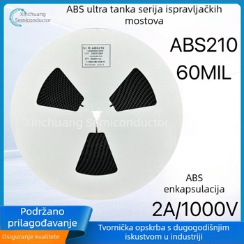 ABS210 uspravljački most u sklopu, SOP-4 pakiranje, SMD uspravljač, 2A/1000V napajanje s prebacivanjem