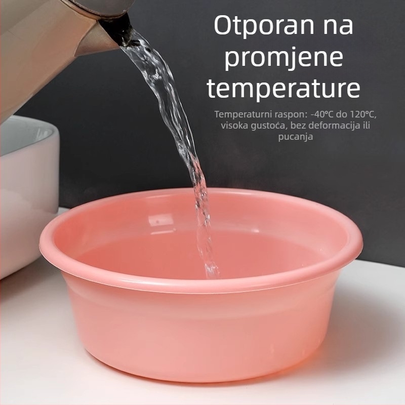 Debeli plastični umivaonik za kućnu upotrebu, dostupan u velikim, srednjim i malim veličinama; višenamjenski bazen za pranje rublja, pranje nogu i njegu bebe
