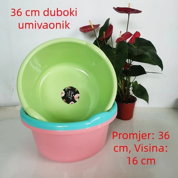 36-debel plastični posuda s dvostrukim držačima, za studente, kućno pranje lica, duboka posuda za pranje rublja
