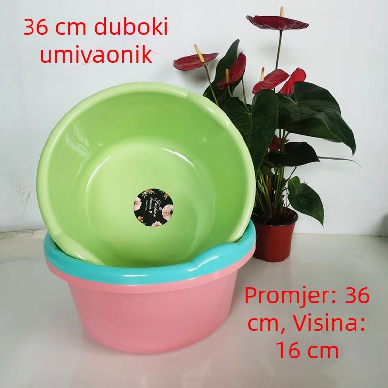 36-debel plastični posuda s dvostrukim držačima, za studente, kućno pranje lica, duboka posuda za pranje rublja