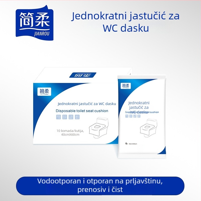 Jednokratna zaštitna navlaka za sjedalo WC-a s potpuno pokrivanjem, za trudnice na putovanju, prijenosni hotelski pokrov sjedala, vodootporan
