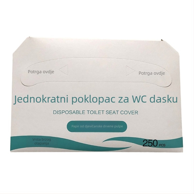 Navlaka za WC sjedalo s drvenim uzorkom za javne toalete, higijenska zaštita