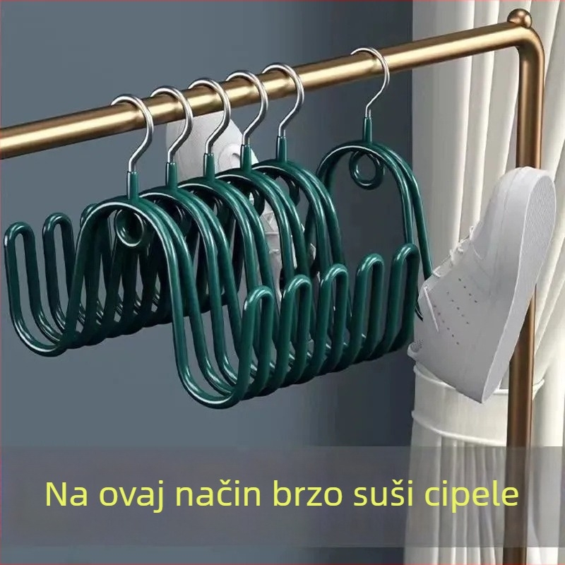 Nerđajući čelični sušilac za cipele za balkon, otporan na vjetar, unutarnje i vanjsko sušenje, krilo-oblik dizajna