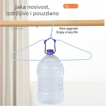 Vješalice za odjeću s protukliznim plastičnim premazom, za balkon i kućnu upotrebu, moderni minimalistički dizajn