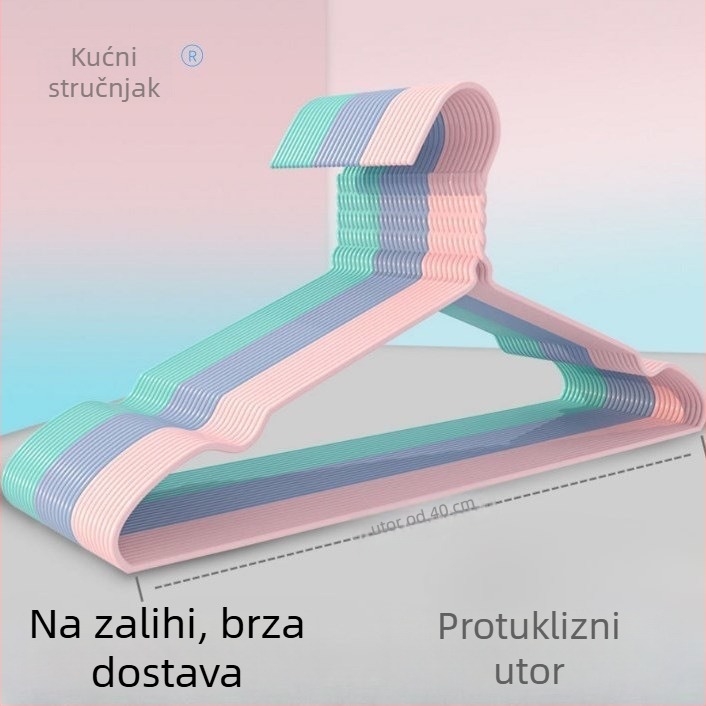 Vješalice za odjeću s protukliznim plastičnim premazom, za balkon i kućnu upotrebu, moderni minimalistički dizajn