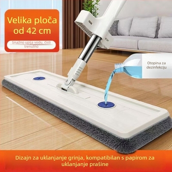 2024 nova plosnati mop s automatskim upijanjem vode – bez pranja ruku, lakše i brže čišćenje poda