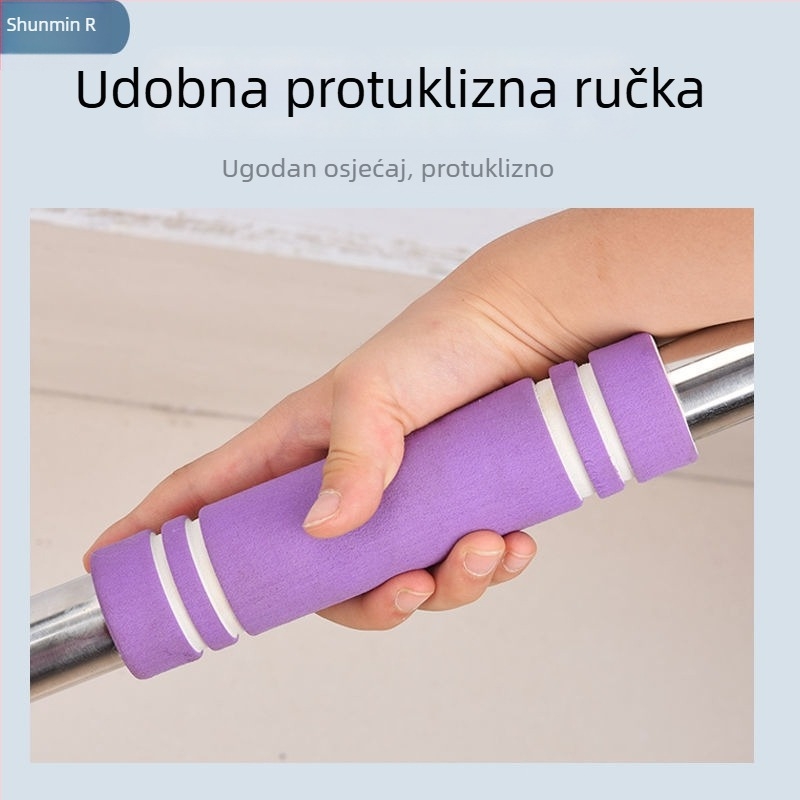 Višenamjenski mop za pod s ručkom od nehrđajućeg čelika i glavom od pamukovog vlakna