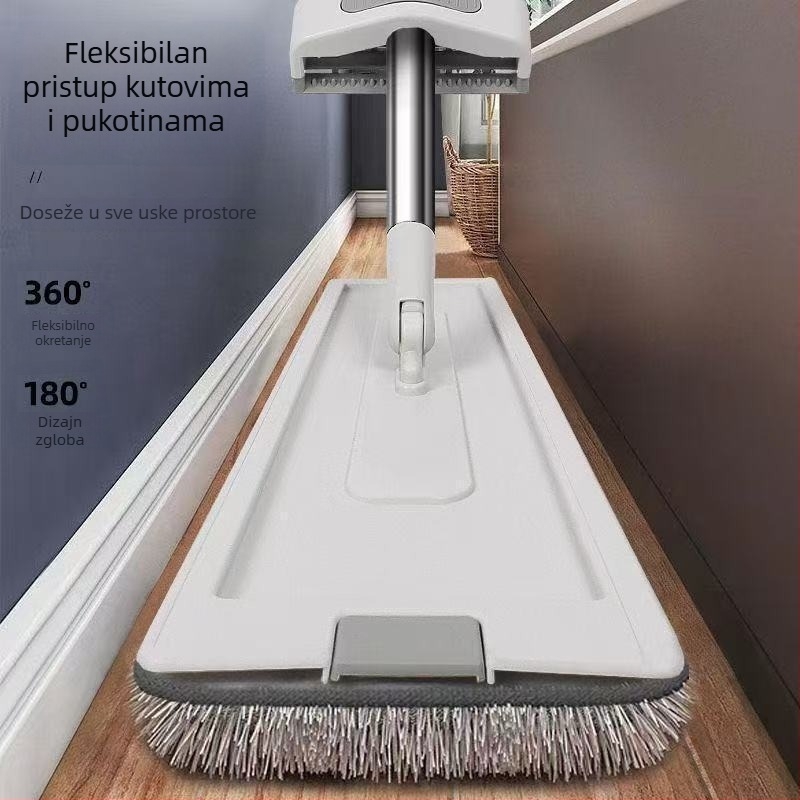 Izvlačni plosnati mop za kućnu upotrebu, mokro i suho čišćenje, apsorpcijski alat