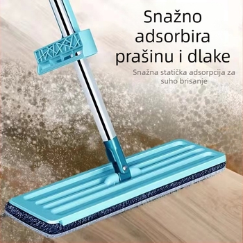 Bezdotni plosnati mop za kućnu upotrebu – suho i mokro čišćenje, upijajući mikrovlakna mop
