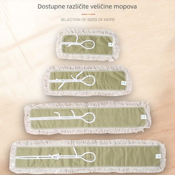 BAIYUN CLEANING White Cloud Luxusni plosnati mop s zamjenjivom krpom, drška 60 cm, glava 40 cm, produžni dio 90 cm