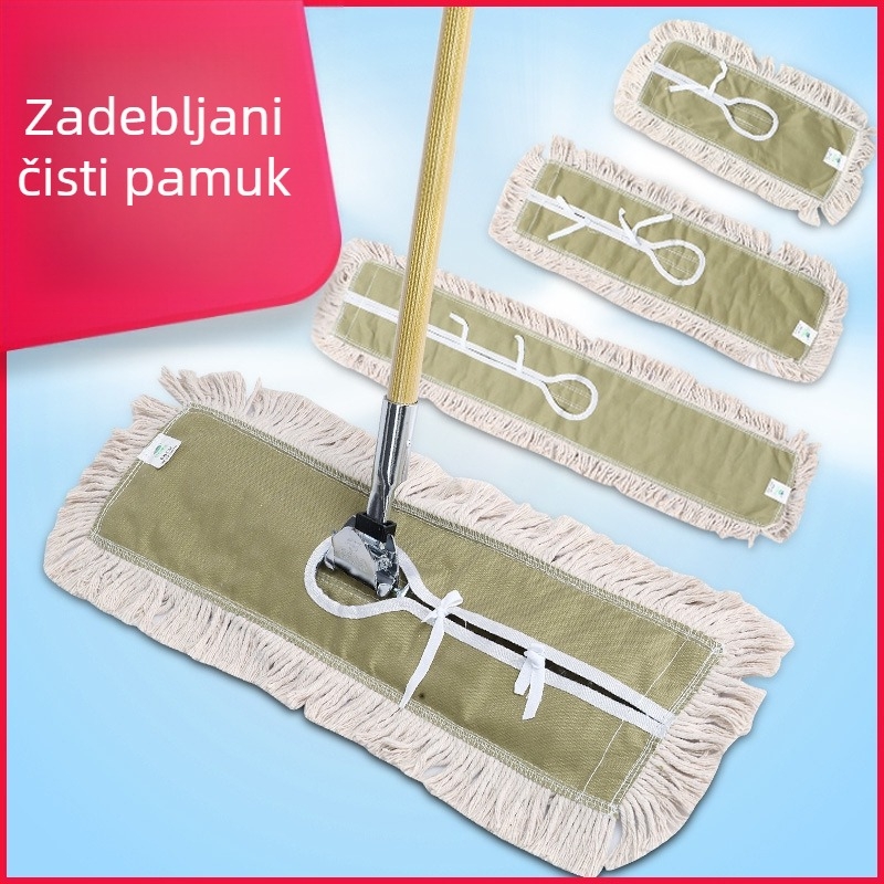 BAIYUN CLEANING White Cloud Luxusni plosnati mop s zamjenjivom krpom, drška 60 cm, glava 40 cm, produžni dio 90 cm