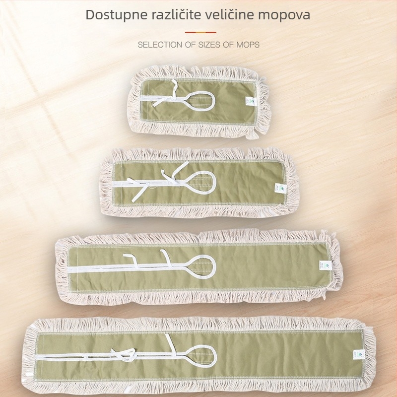 BAIYUN CLEANING White Cloud Luxusni plosnati mop s zamjenjivom krpom, drška 60 cm, glava 40 cm, produžni dio 90 cm