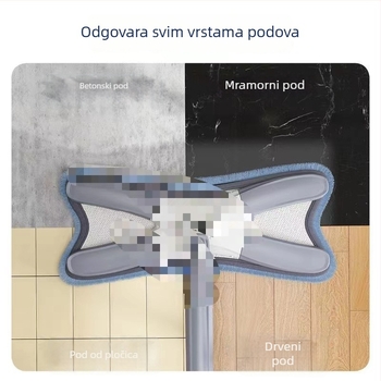 Leptir plošni mop s bezdodirnim istiskanjem za suho i mokro čišćenje