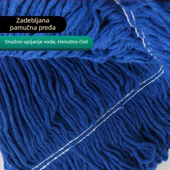 Klip mop s odvojivom glavom od guste pamučne niti, nehrđajući čelični držač, šareni završni sloj za bolničko čišćenje