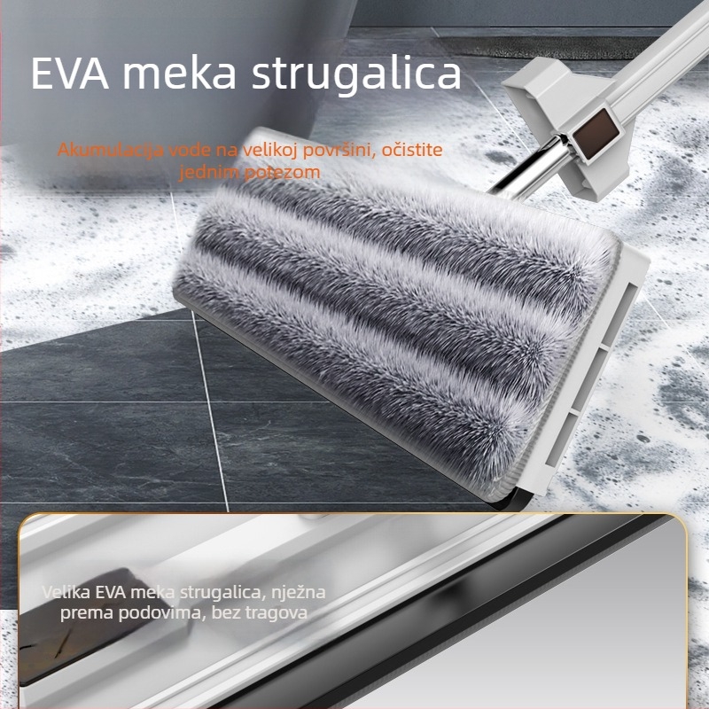 Lazy plosnati mop 42 cm, bez dodirivanja rukama, s prostorom za pohranu mop krpe