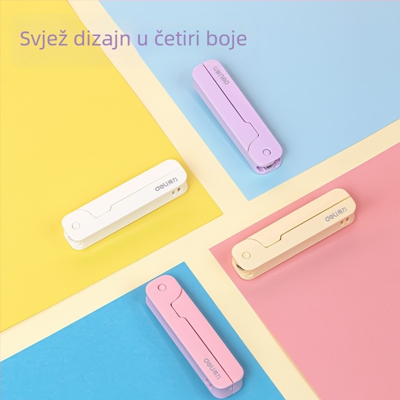 Deli 6072 Prijenosne škare s izvlačnim mehanizmom, kreativne, kompaktne za ured, školu i dom