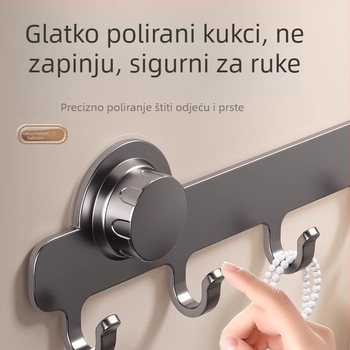 Držač za vrata sa snažnim ljepilom – bez bušenja, organizator kupaonice i držač odjeće na ulaznim vratima