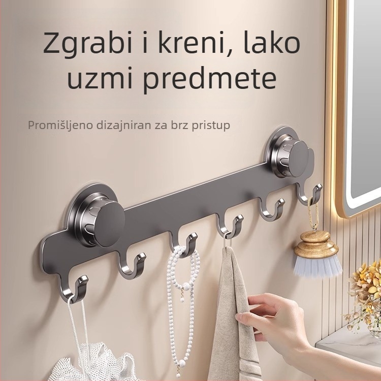 Držač za vrata sa snažnim ljepilom – bez bušenja, organizator kupaonice i držač odjeće na ulaznim vratima