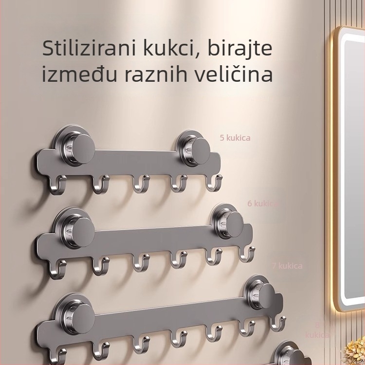 Držač za vrata sa snažnim ljepilom – bez bušenja, organizator kupaonice i držač odjeće na ulaznim vratima