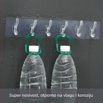 Kućno minimalistički višenamjenski ljepilo za vješanje odjeće, bez bušenja, niz vješalica, vodootporan i otporan na vlagu