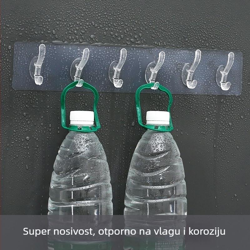 Kućno minimalistički višenamjenski ljepilo za vješanje odjeće, bez bušenja, niz vješalica, vodootporan i otporan na vlagu