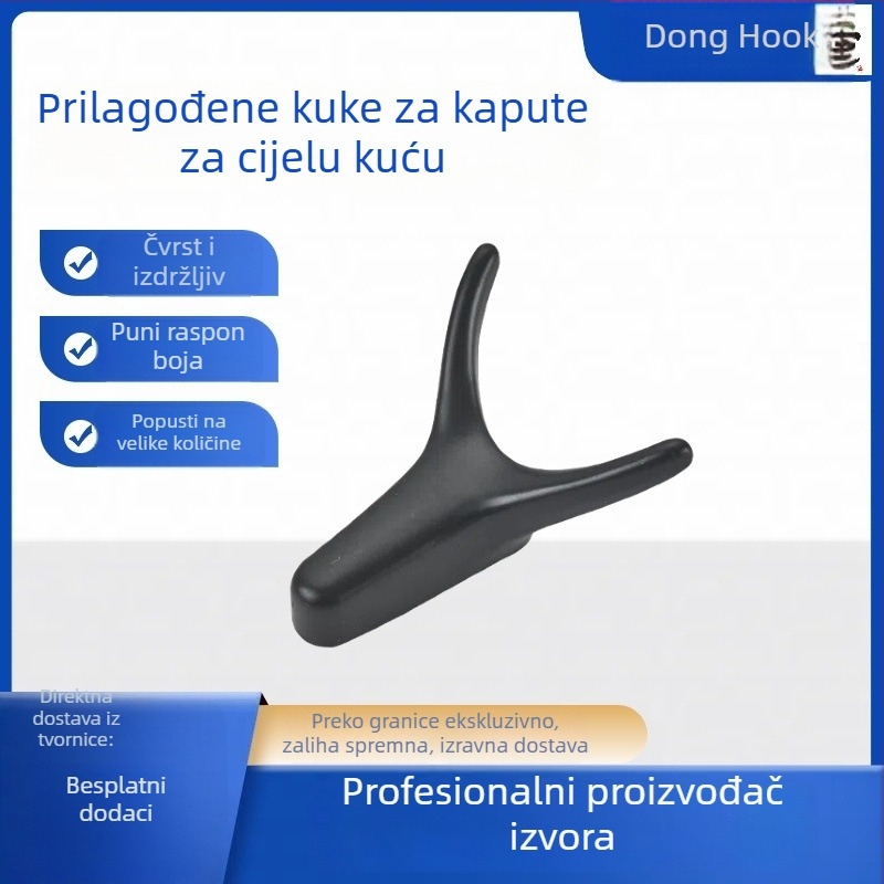 Set od dvije zidne kukice za kapute, dvostruke kukice, aluminijska legura