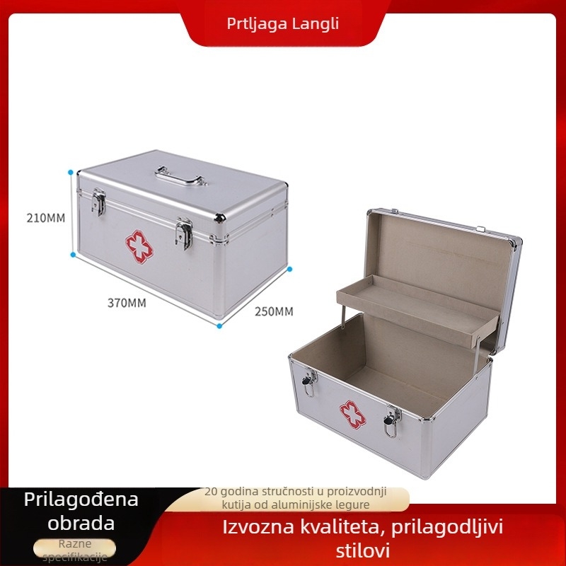 Vanjska metalna kutija za terensku medicinu, kutija za lijekove od aluminijske legure za hitne slučajeve i kutija za pohranu lijekova