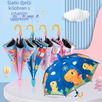 Dječji kišobran s karikaturom za dječake i djevojčice – kiša ili sunce, od vrtića do osnovne škole, prilagodljiv