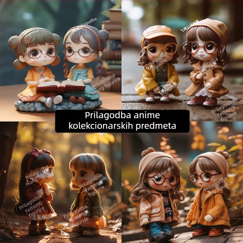 Prilagođena PU smolna figurica – 3D slatka maskota