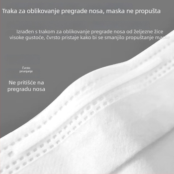 Bijele jednokratne maske, 50 komada