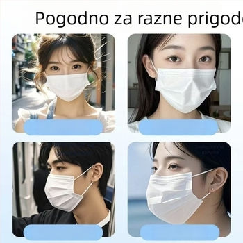 Bijele jednokratne maske, 50 komada