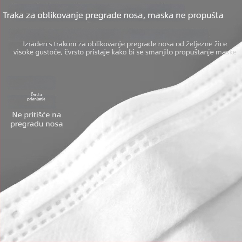 Bijele jednokratne maske, 50 komada