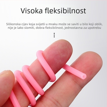 Svjetleća cijev za morski ribolov – silikonasta cijev za kuku i liniju, zelena fluorescencija