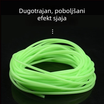 Svjetleća cijev za morski ribolov – silikonasta cijev za kuku i liniju, zelena fluorescencija