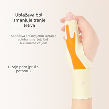 Ultra-tanki zavoj za zglob s fiksacijom palca, sportska podrška zgloba, protiv uganuća, kompresija i reflektirajući materijal
