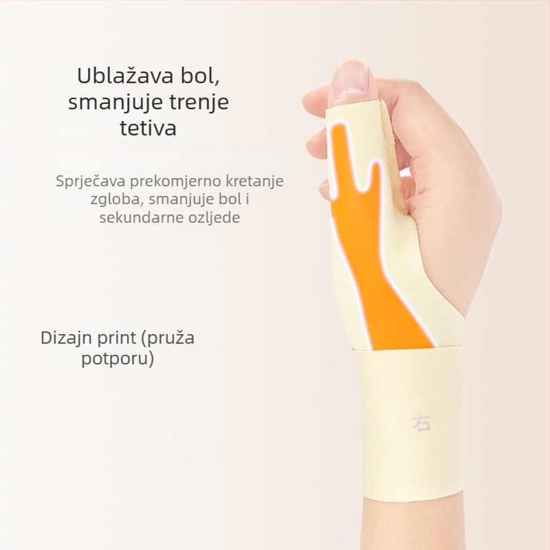 Ultra-tanki zavoj za zglob s fiksacijom palca, sportska podrška zgloba, protiv uganuća, kompresija i reflektirajući materijal