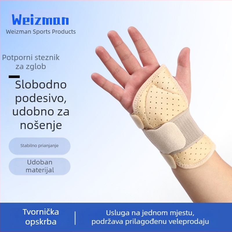 Prozračna narukvica za zglob, unisex, za lijevu ili desnu ruku, podržava tetivne ovojnice i zglobove.