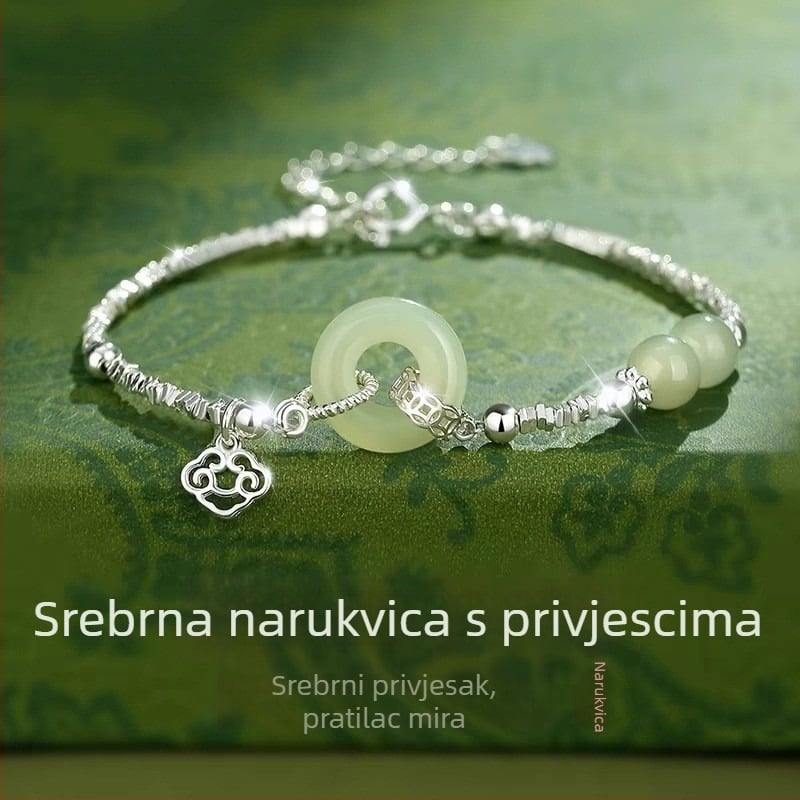 Ženski geometrijski narukvica s lažnim kamenom i sigurnosnim kopčom, proljeće 2025, savršen poklon djevojci.