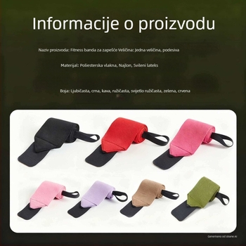 Kompresivna narukvica za zglob za fitness – podrška kod mrtvog dizanja, dizanja utega, bench presa i sklekova, zaštita od torzije zgloba