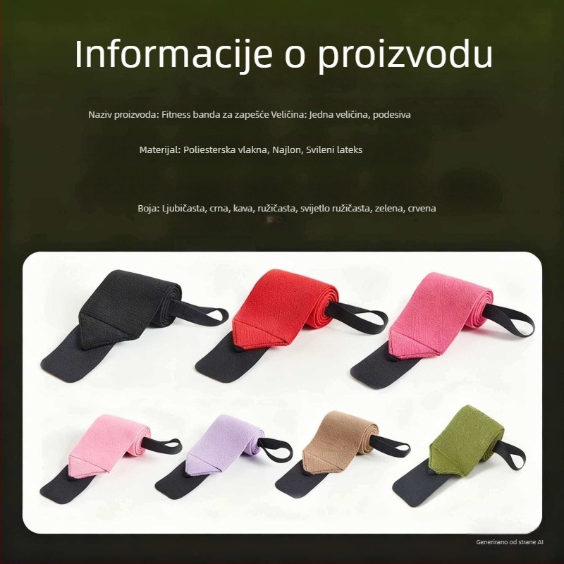 Kompresivna narukvica za zglob za fitness – podrška kod mrtvog dizanja, dizanja utega, bench presa i sklekova, zaštita od torzije zgloba