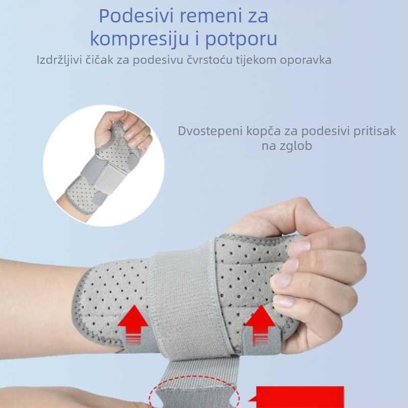 Naramnica zapešća za uganuća i ozljede zapešća, imobilizacijski štitnik za zglob, podrška za tetive i prijelome, ublažavanje boli, oporavak zgloba, unisex