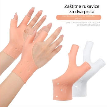 SEBS zaštitna rukavica s dva prsta za miša i tipkovnicu, podrška palcu, mekano elastično prianjanje, zaštitna narukvica za zglob