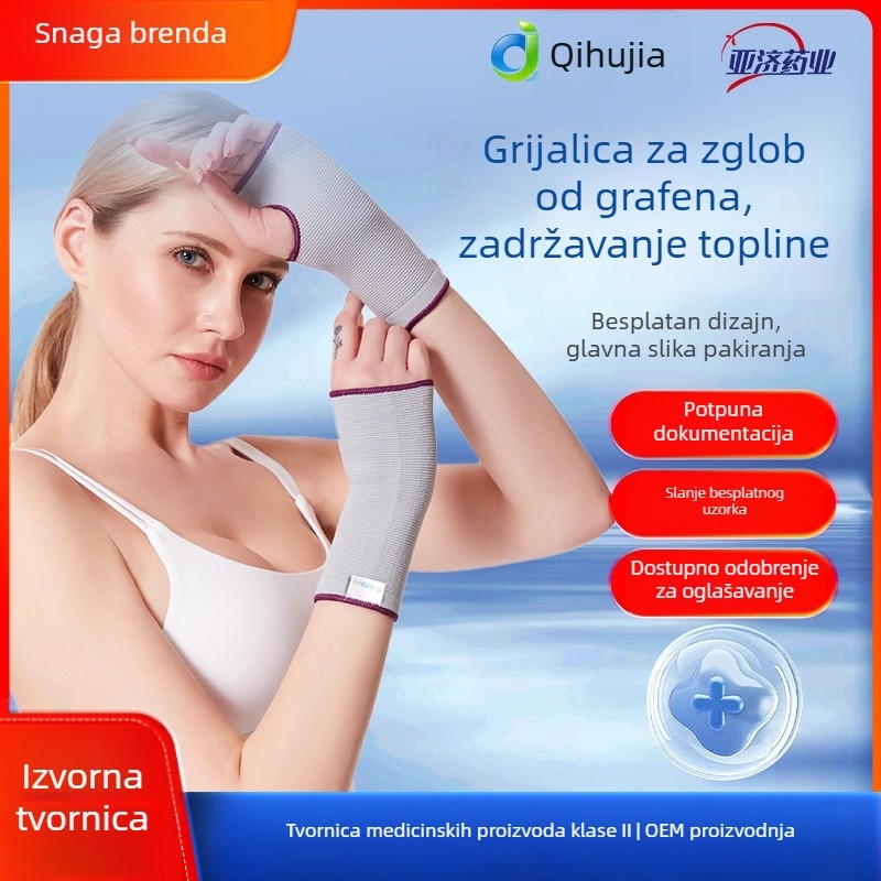 Grafen rukavice za zaštitu dlana i zgloba pri dizanju tegova, s djelomičnim prstima, za muškarce i žene, fitness zaštita