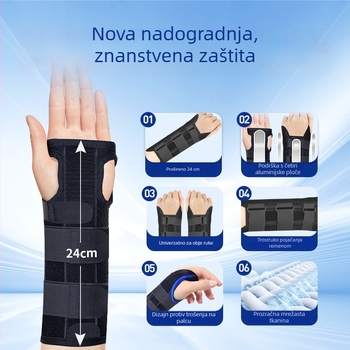 Zaštitnik zapešća s podrškom trakom i čeličnom pločom