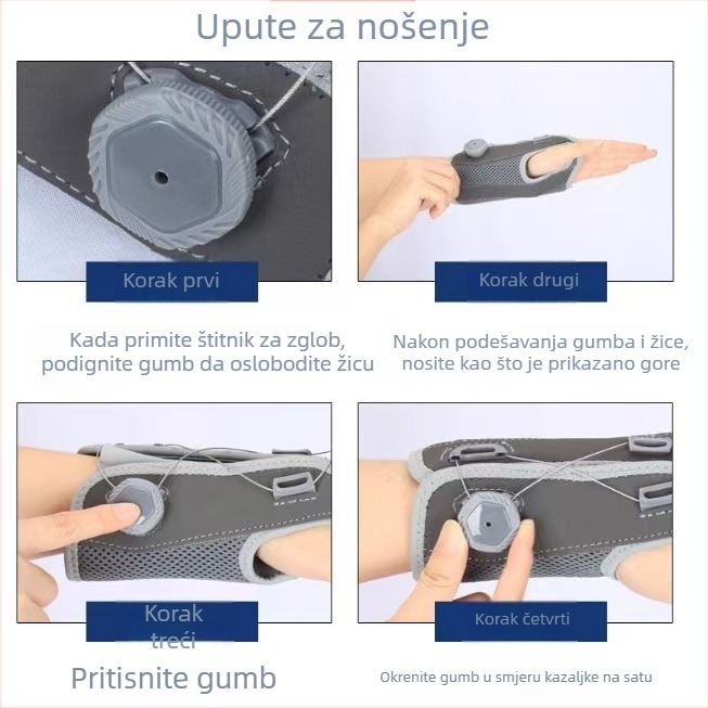 Unisex sportski zglobni zavoj s prilagodljivim gumbom za kompresiju i podršku pri uganućima