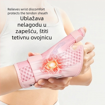 Prozračna zaštitna narukvica zgloba s Velcro zatvaračem za fiksiranje palca, univerzalna veličina, za badminton, trčanje i fitness